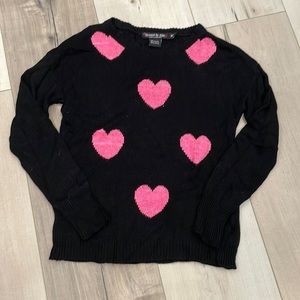 Girls Flowers by Zoe Heart Sweater, size M